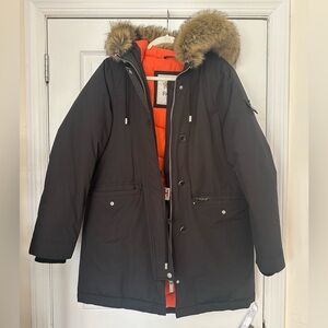 Wolf & Badger Stormont Faux Fur Parka - Black